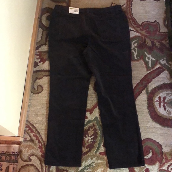 CHARTER CLUB Size 14 Short Corduroy Tummy Slim Panel Chocolate Brown Stretch NEW - Picture 15 of 16